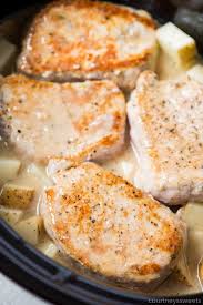 This cut comes from closer to the shoulder, where the muscles are tougher and have more connective tissue, making them ideal for slow, moist heat. Slow Cooker Pork Chops And Potatoes Courtney S Sweets