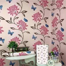 Tidak harus memiliki ruang tamu. Wallpaper Sticker Dinding Motif Bunga Kupu Kupu Shopee Indonesia