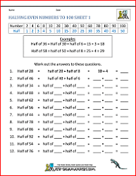 halves and quarters up to 100