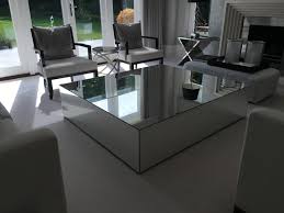 Christopher knight home abitha faux wood coffee table, canyon grey. Mirrored Coffee Tables Klarity Glass Furniture