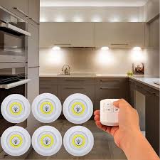 Doing so frees up your under cabinet outlets and also eliminates dangling cords or unsightly plugs—giving your undercabinet lighting a clean. Household Dimmable Led Light Puck Light With Remote Control Led Under Cabinet Lights For Closets Wardrobe Bathroom Lighting Shopee Malaysia