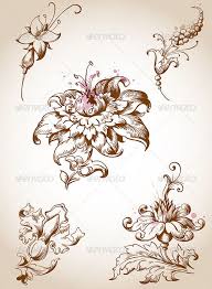 Inspired by the victorian era, these beautifully detailed patterns and flourishes are ideal for ornaments and compliment a vintage serif typeface perfectly! Victorian Foral Design Elements Avec Images Enluminure Peindre Mur Elements Design