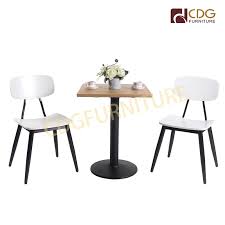 Hot Selling Classic Design Industrial Style Iron Frame Restaurant Cafe Bistro Wood Metal Dining Chairs 658b H45 Stw