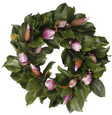 Magnolia trees, magnolia spp., are a dramatic flowering tree. Jane Seymour Botanicals Magnolia Bud Wreath Fuschia Buy Online In Bahamas At Bahamas Desertcart Com Productid 52435587