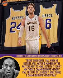 Robin and brook lopez photo: Pau Gasol Lakers Jersey Retired Jersey On Sale