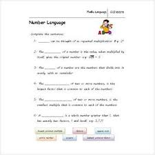 Math Language Natural Numbers Worksheet For 9 16 Year Olds Natural Number Number Worksheets Teacher Help