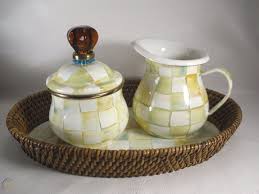 Shop mackenzie childs at chairish, home of the best vintage and used furniture, decor and art. Mackenzie Childs Parchment Check Enamel Creamer Kitchen Dining Cream Sugar Vit Edu Au