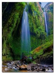 Jual terbaru kustom 3d lukisan dinding wallpaper air terjun lanskap lake dki jakarta poster lukisan impor tokopedia. Air Terjun Madakaripura Madakaripura Waterfall Waterfall Pictures Waterfall Photography