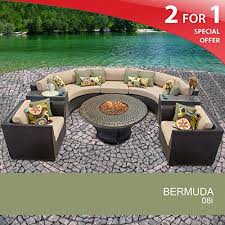 Bermuda 8 Piece Outdoor Wicker Patio Furniture Set 08i Read More Reviews Of The Wicker Patio Furniture Set Fire Pit Patio Set Outdoor Wicker Patio Furniture