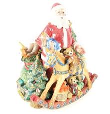 Lot Art Fitz And Floyd Old Fashioned Christmas Centerpiece