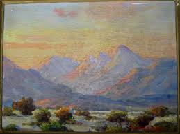 W Engelhardt California Plein Air Impressionist Painting Desert Landscape  Listed