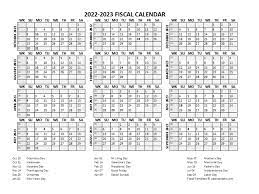 Fiscal Calendar 2022 2023 Templates Free Printable Templates