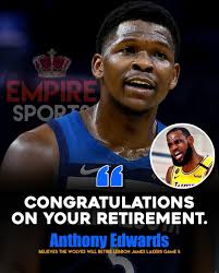 Anthony Edwards praised Karl Anthony Towns after his 25-point performance  helped the Timberwolves avoid a sweep in Game 4 of the Western Conference  finals.