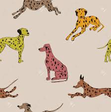 Find the perfect dalmatian print stock photos and editorial news pictures from getty images. Seamless Pattern With Cute Dalmatian Dog Funny Doggy Background Royalty Free Cliparts Vectors And Stock Illustration Image 122385683