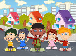 Estuvo en el plantel en el ascenso de 1970 actuando de marcador de punta izquierdo. Ninos Jugando En La Calle De Dibujos Animados Ilustraciones Vectoriales Clip Art Vectorizado Libre De Derechos Image 53754874