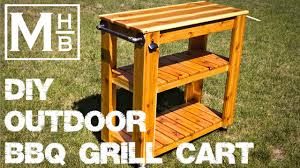Contents  show 1 what to look for in a prep table. Diy Outdoor Bbq Grill Cart From Cedar Youtube