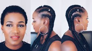 Short haired women should not despair for having fewer opportunities for an elegant african braided hairstyle compared to long haired women. How To Feed In Braids On Short Natural 4c Hair Youtube