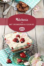 Milchreis Mit Erdbeer Marienkafern Rezept Milchreis Lebensmittel Essen Erdbeer Dessert