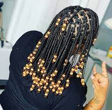 You probably don't need two looks for working from home, but. 23 Ways To Wear And Style Knotless Braids Stayglam In 2021 Short Box Braids Hairstyles Braids With Beads Braided Hairstyles