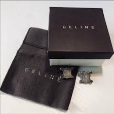 Celine Jewelry Celine Silver Cc Logo Monogram Stud Earrings Poshmark Shop key designer brands at up to 70% off rrp authenticity guaranteed. celine silver cc logo monogram stud earrings