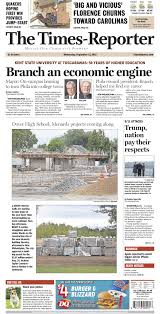 The Times Reporter Front Page For Sept 12 2018 Www Timesreporter Com Kent State University Higher Education Time