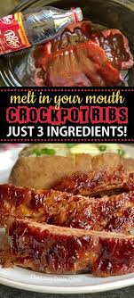 The Best 3 Ingredient Crockpot Ribs The Lazy Dish Recipe Crockpot Ribs Slow Cooker Bbq Ribs Crockpot Ribs Recipes