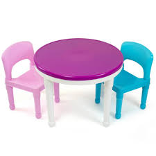 Tot Tutors Bright Colors 2 In 1 Plastic Lego Compatible Kids Activity Table And 2 Chairs Set W In 2020 Kids Activity Table Round Table And Chairs Table And Chair Sets