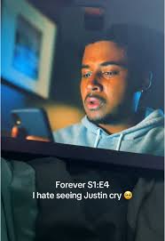Justin Looking at His Phone Crying Meme Forever