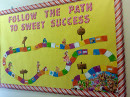Gingerbread christmas decor candy land christmas grinch christmas decorations primitive christmas christmas time paper tropical punch themed decorations for your classroom. Counseling Candy Land Bulletin Board With Tips For A Successful School Year Candy Theme Classroom Candyland Classroom Theme School Themes