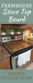 To offer you plenty of inspiration, we're sharing 58 diy room decor ideas. Beautiful Wood Stove Top Board Create A Clean Look In Your Kitchen Farmhouse Decor Home Decor Ideas Diy Rustic Kitchen Decor Rustic Kitchen Home Kitchens
