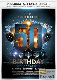 These psd are for free to download, however, make sure to follow terms. Download 50th Birthday Party V1 2018 Flyer Psd Template Facebook Cover Desirefx Com Psd Flyer Templates Free Psd Flyer Templates Free Psd Flyer