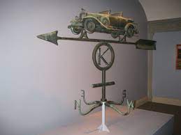 Old Car Weathervane With Letter K Lamp Old Cars Weathervanes