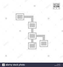 Flow Chart Dot Pattern Icon Block Diagram Dotted Icon