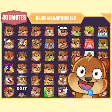 BROWN BEAR Twitch Emote Bundle Youtube Emotes Discord - Etsy New Zealand