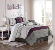 This duvet set is defined by its muted solid tones, making it ideal for an understated and versatile base in your bedroom. Red Barrel Studio Newlyn Purple Gray Light Gray Microfiber Farmhouse Country 7 Piece Comforter Set Reviews Wayfair