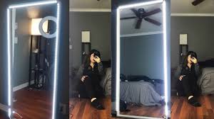 Diy Affordable Light Up Full Body Mirror Youtube