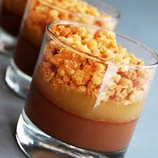 Verrines Poires Chocolat Au Croustillant D Amandes Pour 4 Personnes Recettes Elle A Table Verrine Poire Chocolat Poire Au Chocolat Recette