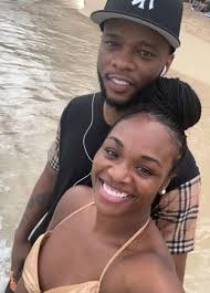 Claressa Shields and Papoose at Detroit Pistons game