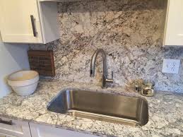 Granite backsplash is typically cut from the same material as the counters. Gallery Life Rocks Countertops