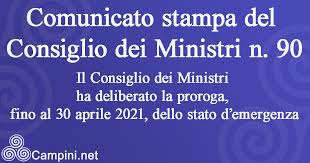 Nel comunicato stampa i provvedimenti adottati. Comunicato Stampa Del Consiglio Dei Ministri N 90 Campini Net