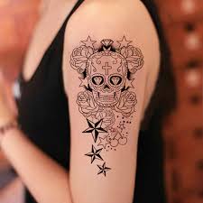 See more ideas about star tattoo designs, tattoo designs, skull. Temporary Large Arm Tattoo Stickers Skull Star Designs High Quality For Men Women Unisex Large Arm Tattoo Stickerlarge Arm Tattoo Aliexpress