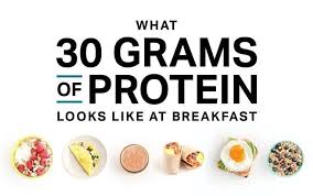 It's easy to find the # of calories, but what about carbs and sugar? This Is What A Breakfast With 30 Grams Of Protein Looks Like