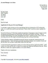 Example of a cover letter soliciting membership to an organization. Account Manager Cover Letter Example Icover Org Uk