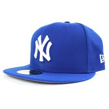 New York Yankees New Era 59fifty Fitted Hat Bright Blue Gray Under Brim Big Apple New Era Caps Ny Yankees Red Under Visor Fitteds Ecapcity