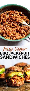 Easy Vegan Bbq Jackfruit Sandwiches Emilie Eats Recipe Vegan Pulled Pork Vegan Bbq Bbq Jackfruit