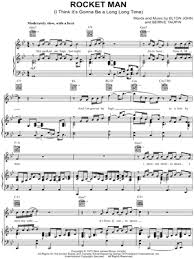 Sheet music to print with fingering, reading aids, audio samples, easy to expert. Elton John Rocket Man Sheet Music In Bb Major Transposable Download Print Sku Mn0038728