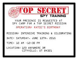 Printable Spy Party Invitations Onecreativemommy Com Spy Party Spy Birthday Parties Party Invite Template