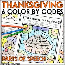 Looking for free thanksgiving coloring pages that make the kids' table fun? Thanksgiving Coloring Pages Parts Of Speech Color By Number By Shelly Rees