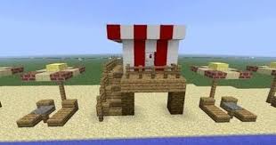 Minecraft Lifeguard Beach Chairs Minecraft Beach House Minecraft Minecraft Creations