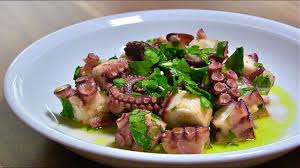 Octopus Oktopus Salat Octopus Salad Vorbereiten Zubereiten Insalata Di Oktopus Rezept Rezepte Mediterrane Rezepte
